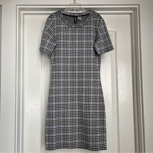 H&M plaid fitted dress.